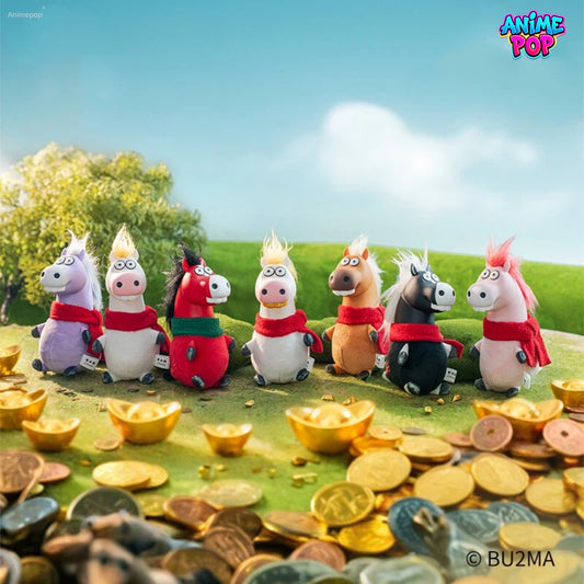 BU2MA Blessing Horse Series Keychain Plush toy Pendant Blind Box
